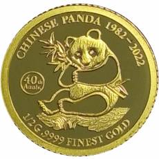 Goldmünze 1/2 gramm China Panda 2022
