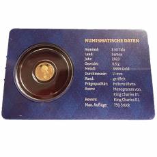 Goldmünze 1/2 gramm First Issue Edition Coronation Charles III Proof Blister 2023