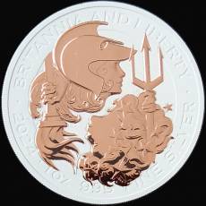 Britannia 1 Unze Silber White Cerafine Rosegold 2024