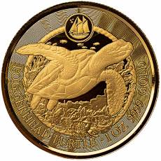 Goldmünze 1 oz Cayman Islands Unechte Karettschildkröte Proof Like 2024
