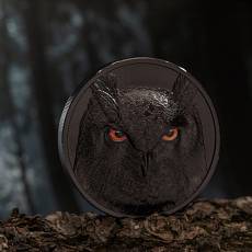 Silbermünze 2 oz Jäger bei Nacht - EAGLE OWL - Hunters By Night PP 2021