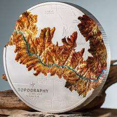 1 kg  Silbermünze Topography Grand Canyon 2023