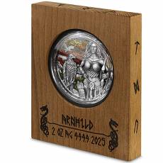 2 Unzen Silber Walküre Arnhild Antik Finish High Relief 2025