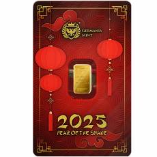 1 gramm Germania Mint - Goldbarren Chinese Year of the Snake 999,99/1000