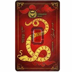 1 gramm Germania Mint - Goldbarren Chinese Year of the Snake 999,99/1000