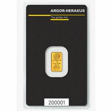 1 gramm Argor-Heraeus - Goldbarren 999,9/1000