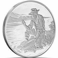 1 oz Silver Round Goldgräber - Goldpanner 2025