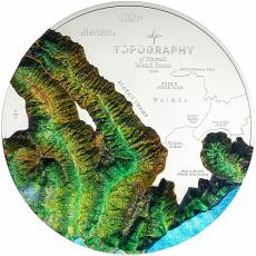 Silbermünze 1 kg HAWAII Topography Hawaii 2025