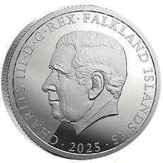 Silbermünze 1 oz Silber Falkland Islands Königspinguin 2025