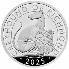 Silbermünze 10 oz Tudor Beasts Greyhound of Richmond Polierte Platte 2025