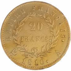 20 Franc Goldmünze Napoleon I. Frankreich 1810