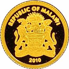 Goldmünze 1/2 gramm 25 Jahre Afrikanischer Elefant 2010