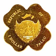 Goldmünze 1/2 gramm Kleeblatt