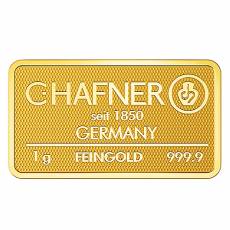 1 gramm C. Hafner - Goldbarren 999,9/1000