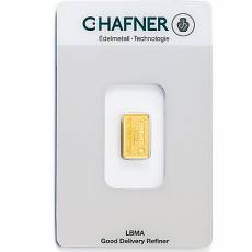 2 gramm C. Hafner - Goldbarren 999,9/1000