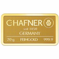 20 gramm C. Hafner - Goldbarren 999,9/1000