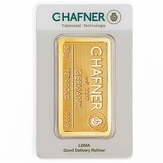 50 gramm C. Hafner - Goldbarren 999,9/1000