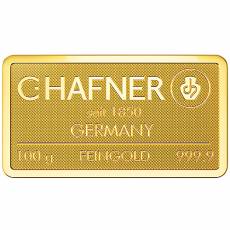 100 gramm c. Hafner - Goldbarren 999,9/1000