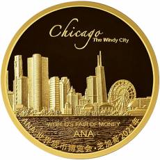 Goldmünze 1 oz China Panda ANA Show Panda Windy City Proof 2021