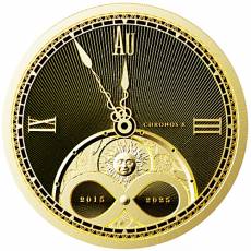 Goldmünze Silbermünze 1/10 oz 10 Jahre Chronos Panta Rhei Tokelau Proof Like 2025