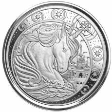 1 Unze Silbermünze Ghana Unicorn - Einhorn 2023