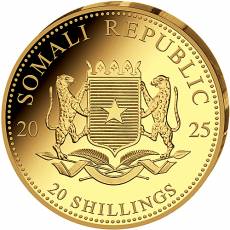 Goldmünze 0,5 gramm Somalia Leopard 2025