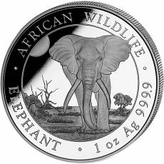 Silbermünzen Somalia Elefant First Struck Set 7 Münzen 2025