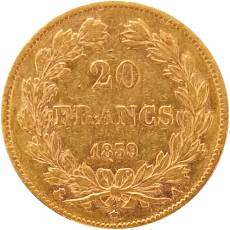 Goldmünze 20 Franc Louis Philippe Frankreich 1839