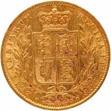 Goldmünze 1 Pfund Sovereign Elisabeth Shield 1869