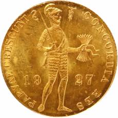 Goldmünze 1 Dukat Niederlande 1927