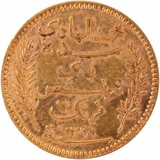 Goldmünze 20 Franken Tunesien 1904