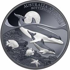 Silbermünze Australia at Night Bottlenose Dolphin 2025