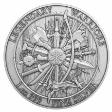 Silber Round 1 oz Legendary Warriors Leonidas