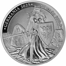 1 Unze Silber Germania 5 Mark Polierte Platte 2025