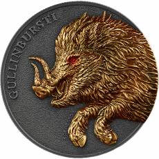 2 Unzen Silber Germania Beasts Gullinbursti Ultra High Relief 2025
