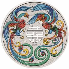 1 oz Silber Australien Perth Mint Chinese Myths and Legends - Double Phoenix Vivid Color 2025