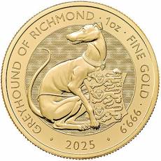 1 Unze Goldmünze Tudors Beasts Greyhound of Richmond 2025