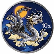 Silbermünze 2 x 1 oz China Dragon - Drache Night & Day Set 2025