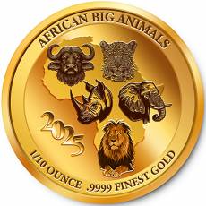Goldmünze 1/10 oz Die afrikanischen Großtiere PP 2025