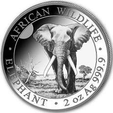 2 Unzen Silbermünze Somalia Elefant  2025