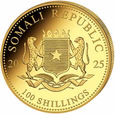 Goldmünze 1/10 oz Somalia Elefant 2025