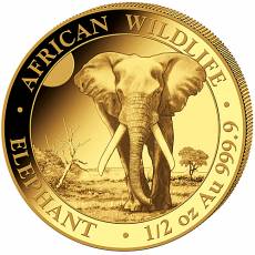 Somalia Elefant 1/2 Unze Gold 2025