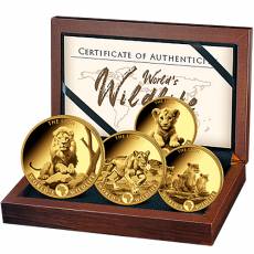 Goldmünzen 4-Coin-Prestige Set Worlds Wildlife Kongo Löwe 2025