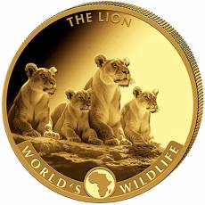 Goldmünzen 4-Coin-Prestige Set Worlds Wildlife Kongo Löwe 2025