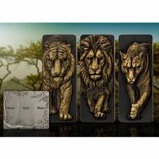 Silber 3 x 1 oz Golden Shadows – Wildcats Black Ruthenium Antik Finish 2025