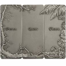 Silber 3 x 1 oz Golden Shadows – Wildcats Black Ruthenium Antik Finish 2025