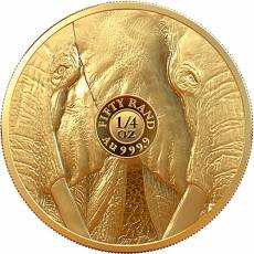 5 x 1/4 oz Goldmünze Komplette Serie Big Five II Elefant, Löwe, Leopard, Nashorn, Büffel