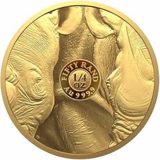 5 x 1/4 oz Goldmünze Komplette Serie Big Five II Elefant, Löwe, Leopard, Nashorn, Büffel