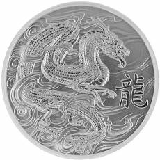 Silbermünze 1 oz Ascension Island Jody Clark Lunar Dragon 2024
