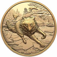 Goldmünze 1 Unze Great Hunters Wolf Ultra High Relief 2025